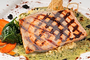 Delicious grilled salmon