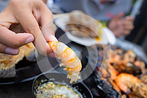 Delicious grilled shrimp