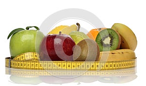 Delicious group of healthy fruits