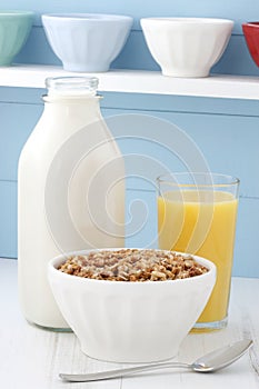 Delicious healthy cereal breakfast photo