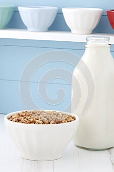 Delicious healthy cereal breakfast photo