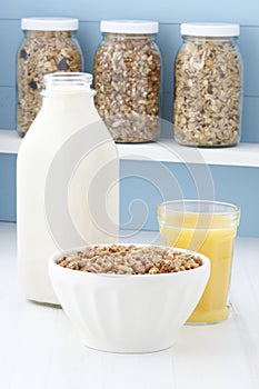 Delicious healthy cereal breakfast photo