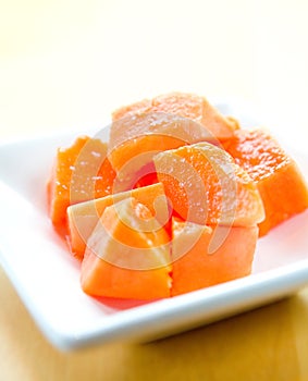 Delicious and healthy fresh papaya