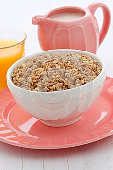 Delicious and healthy granola cereal