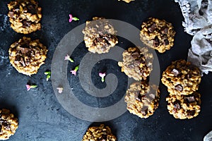 Delicious and Healthy Homemade Chocolate Chip Cookies with Almond Butter and Oats