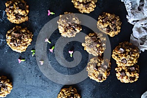 Delicious and Healthy Homemade Chocolate Chip Cookies with Almond Butter and Oats