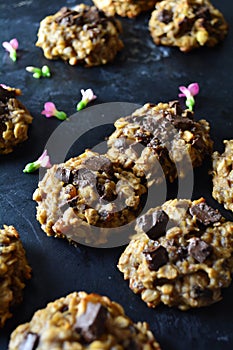 Delicious and Healthy Homemade Chocolate Chip Cookies with Almond Butter and Oats