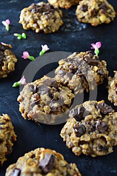 Delicious and Healthy Homemade Chocolate Chip Cookies with Almond Butter and Oats