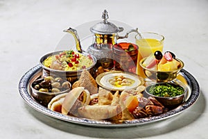 Iftar served in month of Ramadan photo
