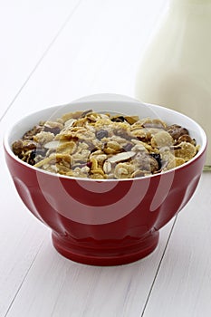 Delicious and healthy muesli or granola