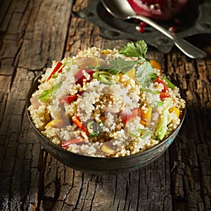 Delicious healthy quinoa and couscous salad