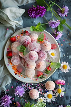 Delicious and healthy raw vegan candy balls for a sweet snack or dessert