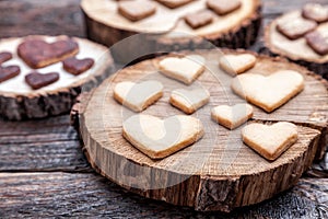 Delicious heart shaped cookies baked with love