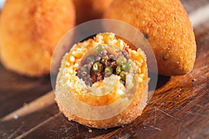 Delicious home made rice balls  from Sicily, called Arancine