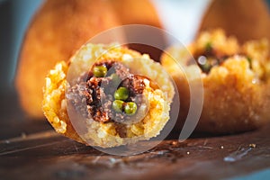 Delicious home made rice balls  from Sicily, called Arancine
