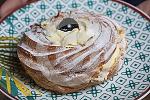 Delicious home made Zeppole pastries typical from south of Italy, Campania, region