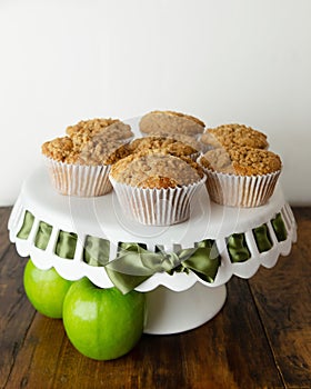 Delicious homemade apple and cinnamon muffins