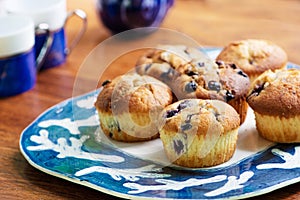 Delicious homemade blueberry muffin