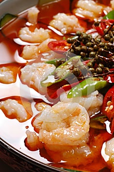 Delicious hot shrimp