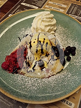 Delicious ice dessert