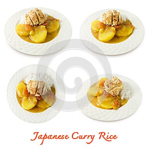 Delicious Japanese Curry and Tonkatsu with Steamed Rice