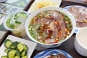 Delicious lanzhou beef noodles