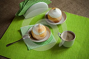 Delicious lemon cakes with merigue