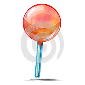 Delicious lolly pop isolated on white