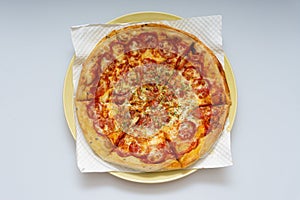 Pizza with various ingredients