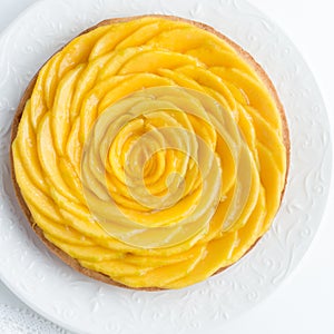 Delicious mango tart photo