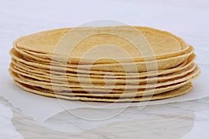 Delicious mexican corn tortillas