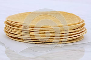 Delicious mexican corn tortillas