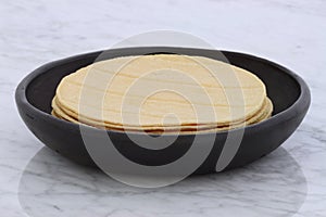 Delicious mexican corn tortillas