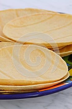 Delicious mexican corn tortillas