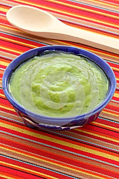 Delicious mexican guacamole dip