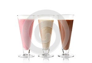 Delicious milkshakes isolated