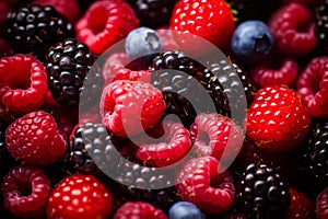 delicious mixed berry medley background