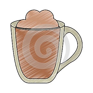 Delicious mocaccino cup scribble