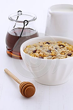 Delicious muesli breakfast