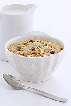 Delicious muesli breakfast