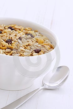 Delicious muesli breakfast