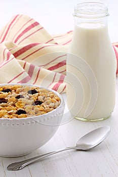 Delicious muesli breakfast