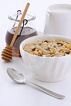 Delicious muesli breakfast