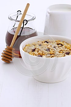 Delicious muesli breakfast