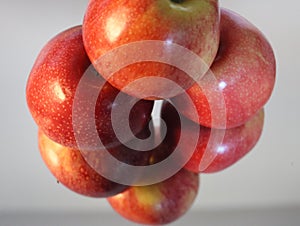 delicious natural red apples tasty beautiful temptation fruit vitamins photo