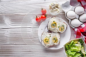 Delicious and nutritious cheese and boiled egg sandwich