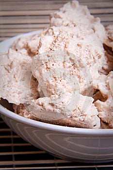 Delicious Nutty Meringue in a bowl