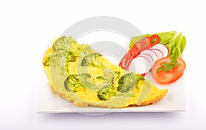 Delicious omelet with vegetables