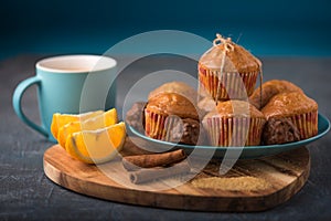 Delicious orange muffins for breakfast