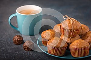 Delicious orange muffins for breakfast